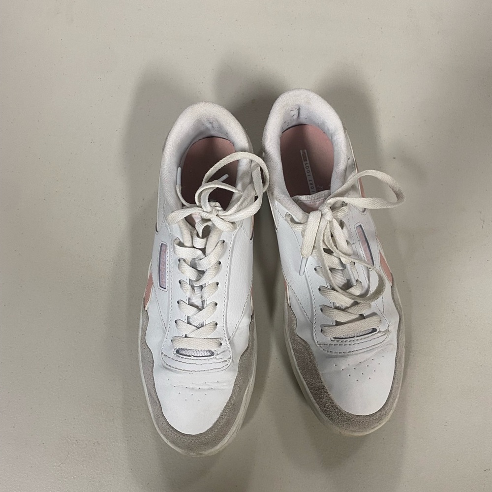 Reebok White and Pink Athletic Shoes